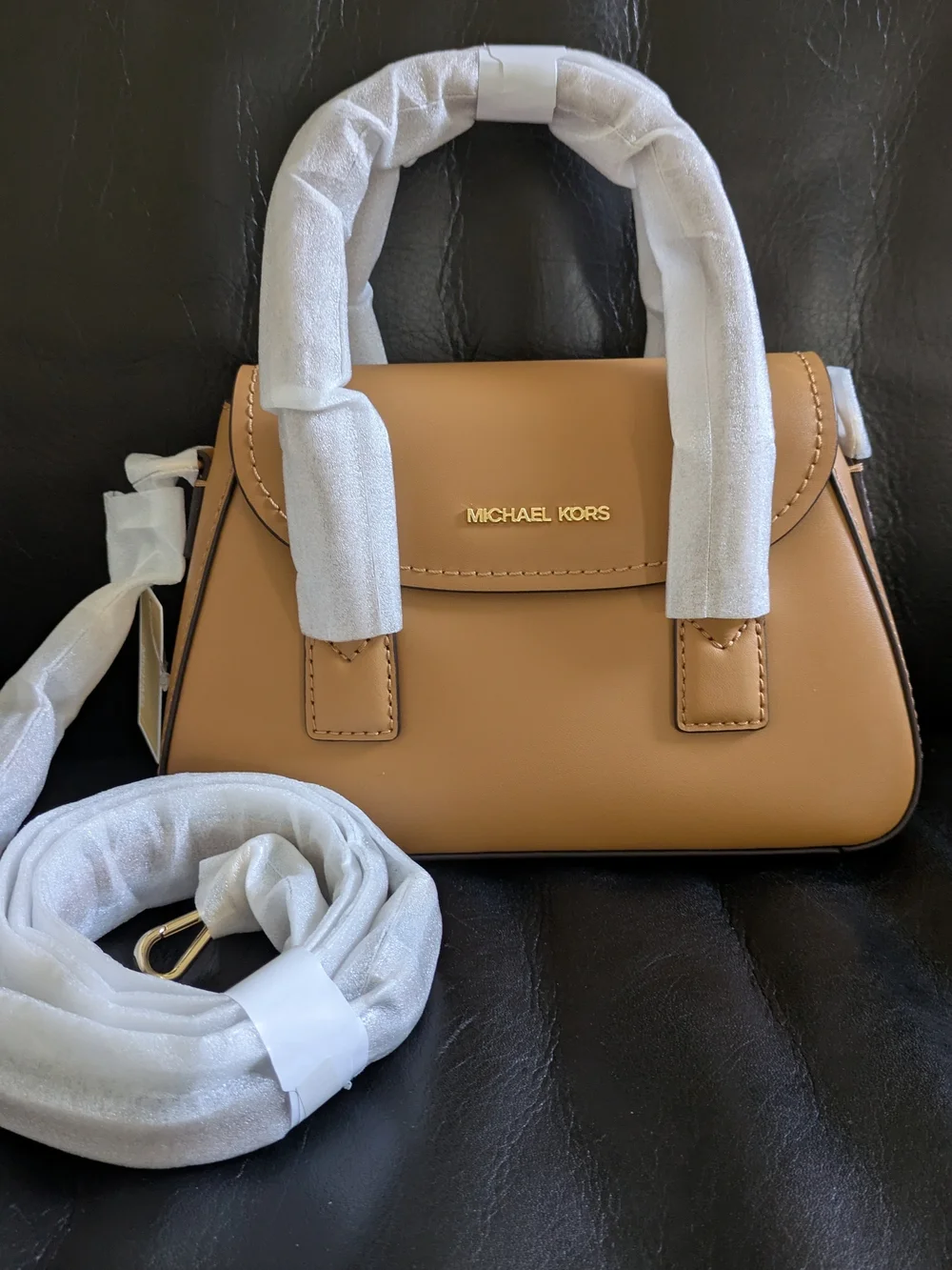 Michael Kors Katya Small Satchel Crossbody  Leather Top-Handle